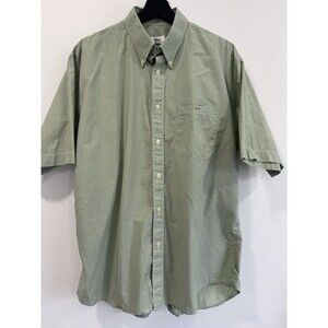 90’s Vintage Lacoste Green Pinstripe Button- Down Men’s Large